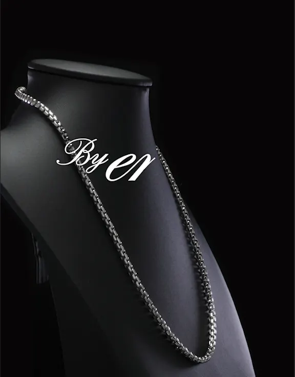 Box Chain Necklace in Platinum, 3.8mm