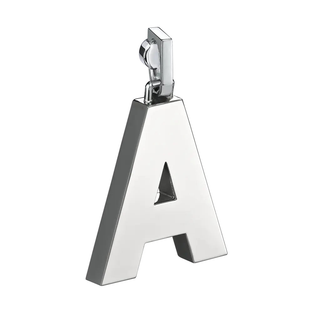 Initial Pendant in Platinum, The Letter A