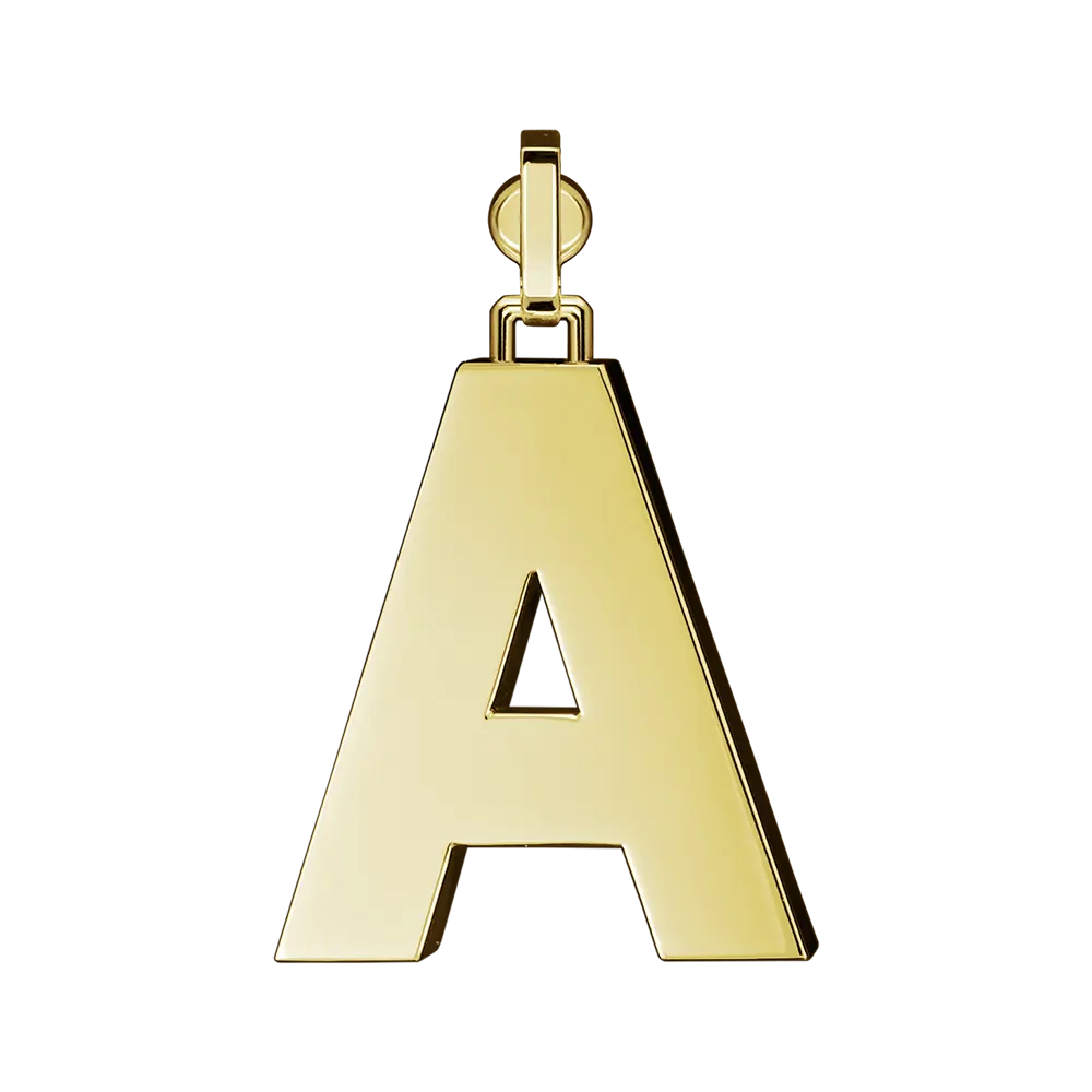 Initial Pendant in Platinum, The Letter A - Image 3