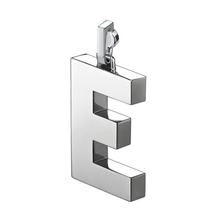 Initial Pendant in Platinum, The Letter E