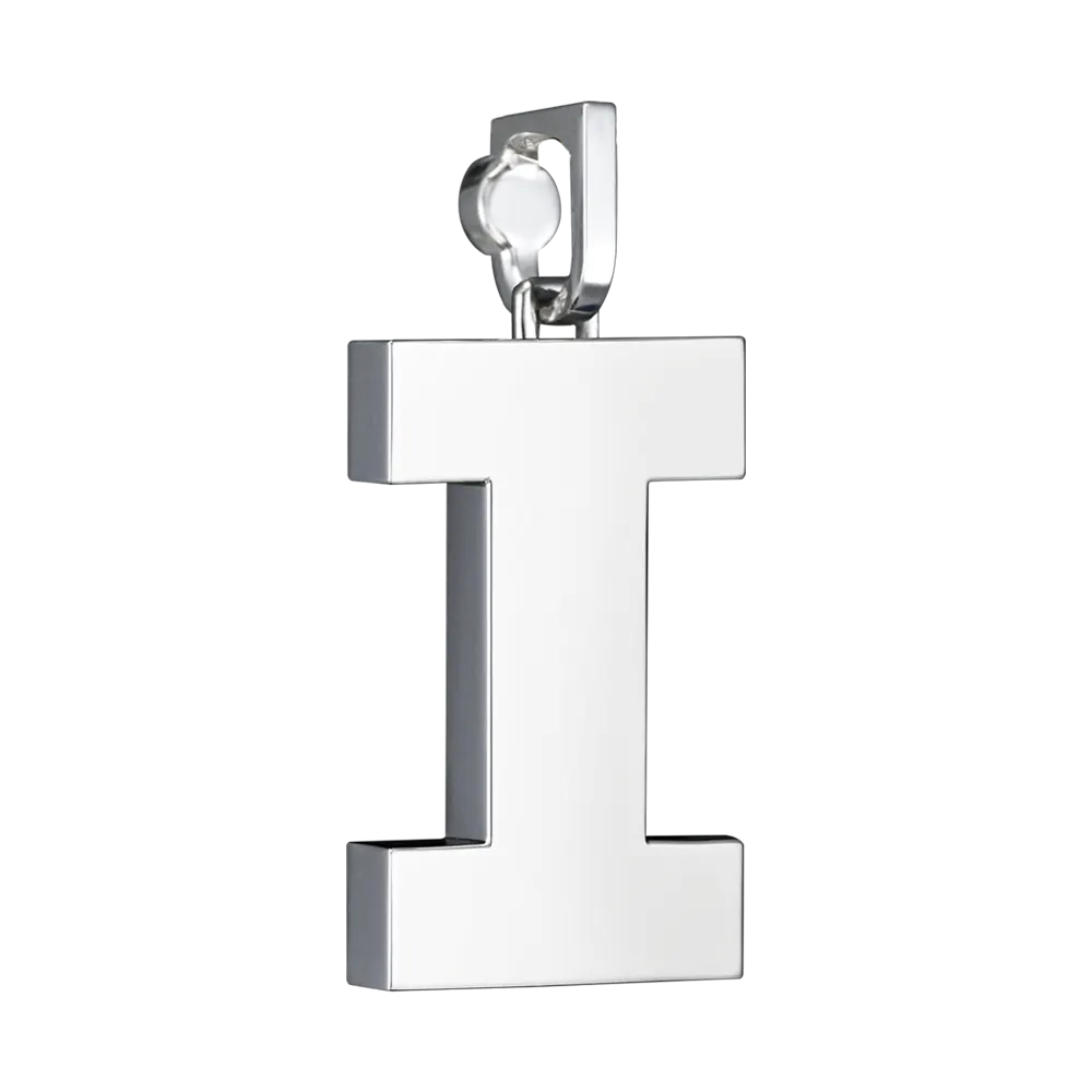 Initial Pendant in Platinum, The Letter I