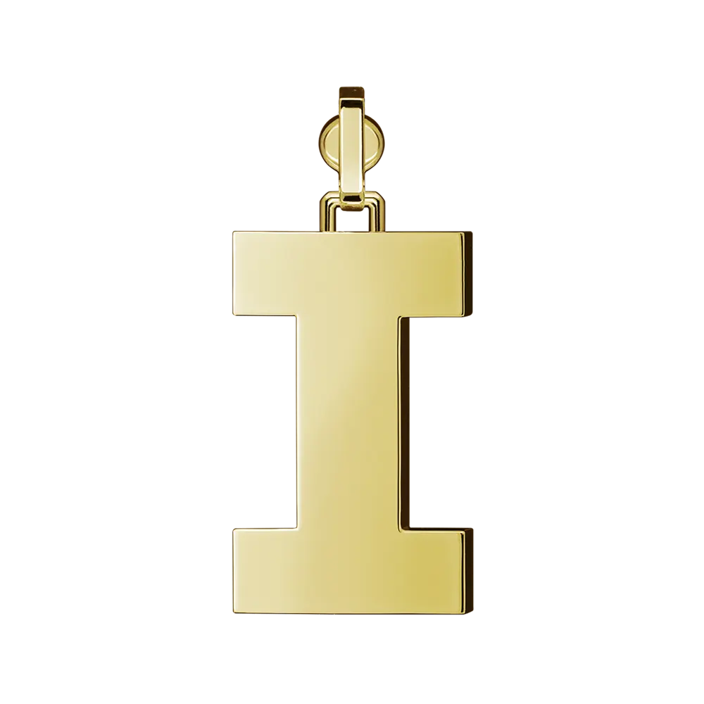 Initial Pendant in Platinum, The Letter I - Image 3