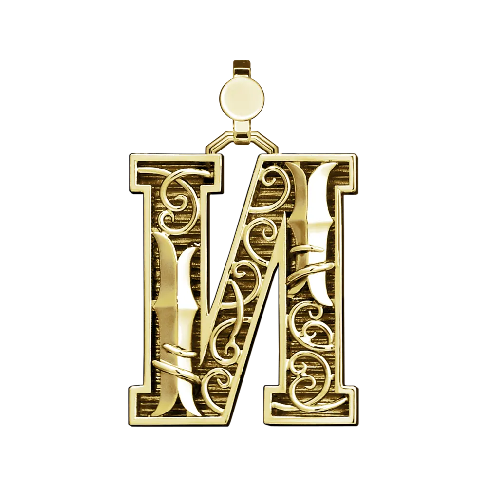 Initial Pendant in Platinum, The Letter N - Image 4