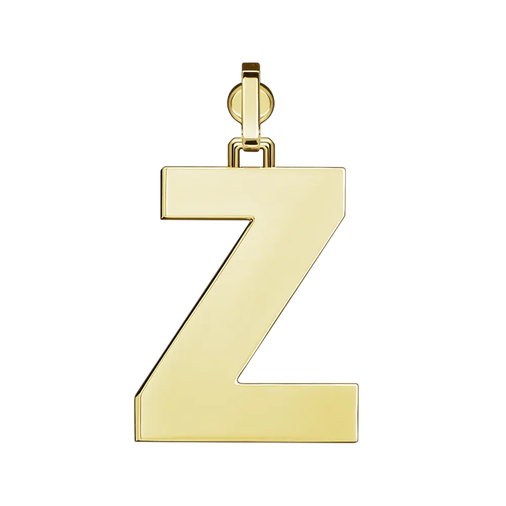 Initial Pendant in Platinum, The Letter Z - Image 3
