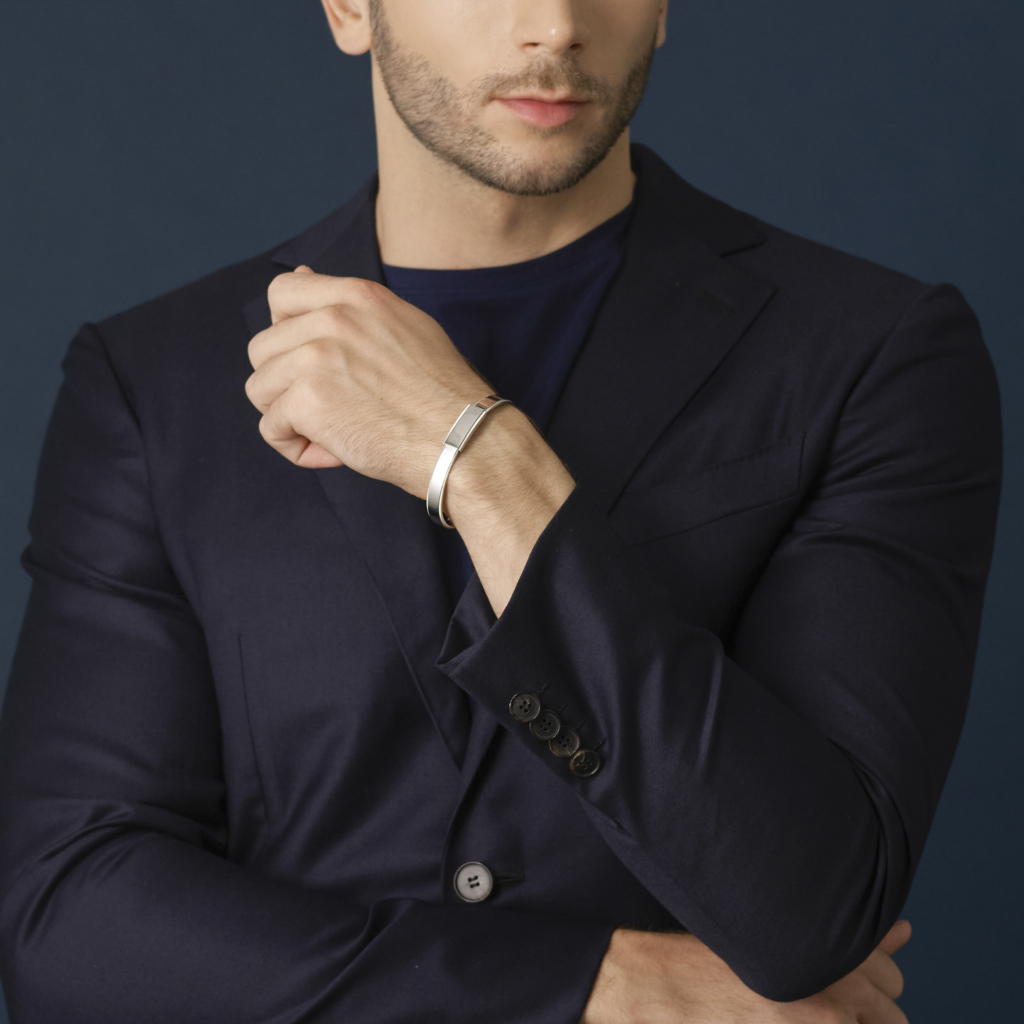 platinum bangle bracelet from byenzo jewelry