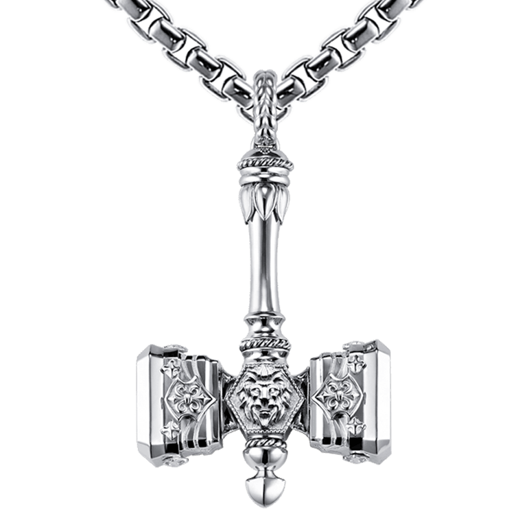 ByEnzo Hammer Pendant in Platinum