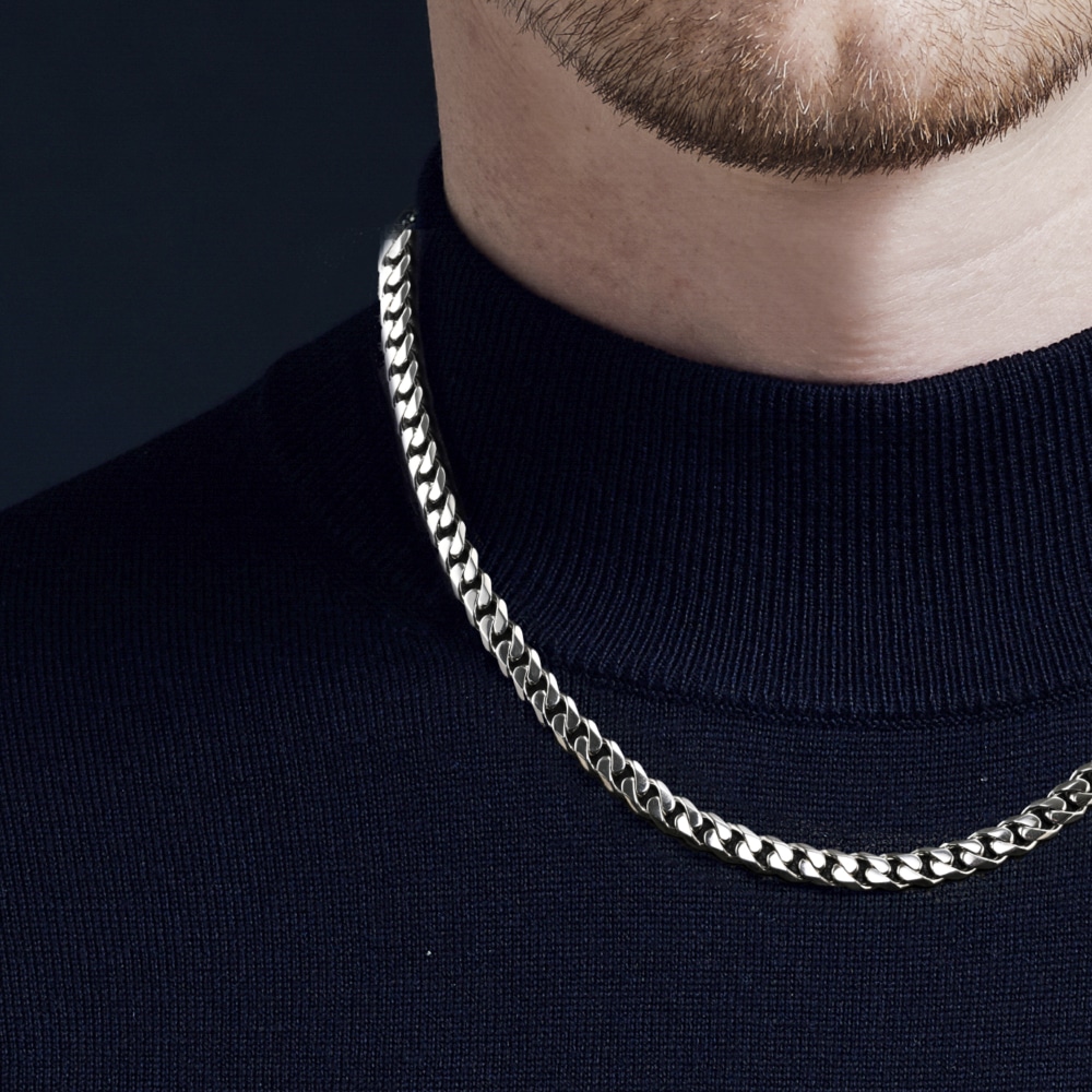 The Standard Cuban Chain from ByEnzo Jewelry, made of PT 950 men's chain necklace