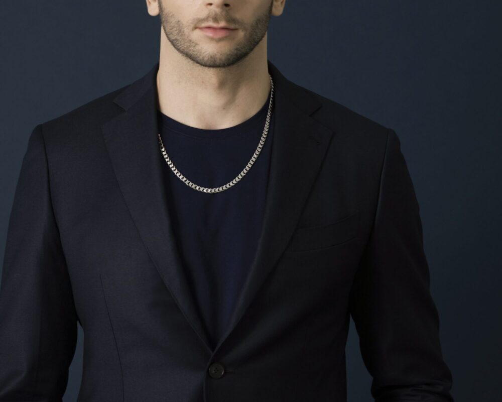 PT950 platinum Cuban chain necklace